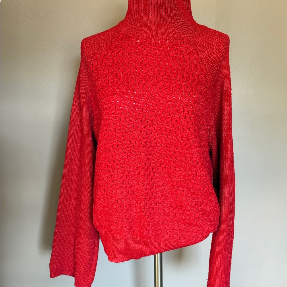 Joe Fresh Vibrant Red Turtleneck Sweater